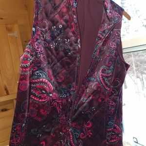 ALIA zippered velvet vest